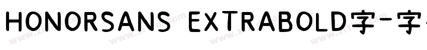 HONORSANS EXTRABOLD字字体转换